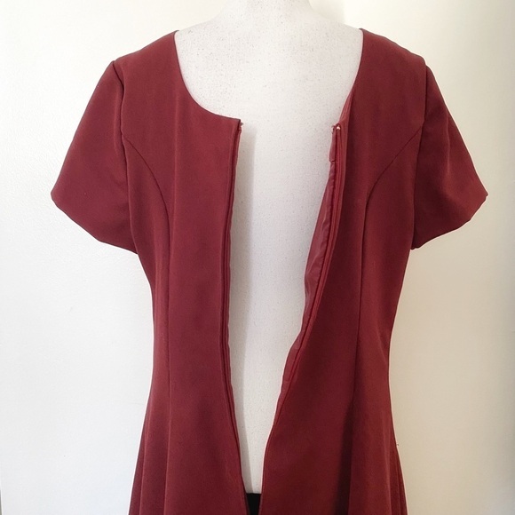 ALEX HANSON BRIDAL BURGUNDY FORMAL EVENING DRESS - 10 - Picture 5 of 8